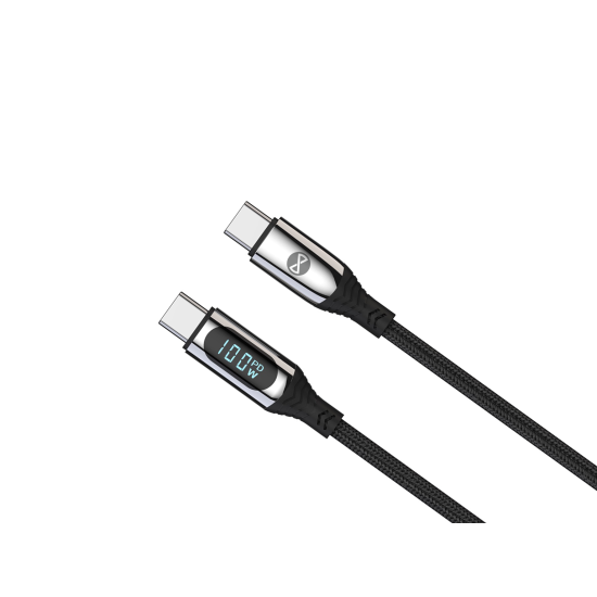 Forever kabel LCD USB-C - USB-C 1,0 m 100W czarny