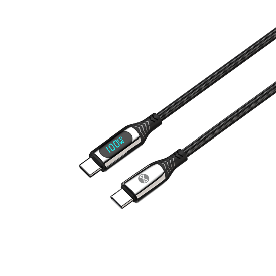 Forever kabel LCD USB-C - USB-C 1,0 m 100W czarny