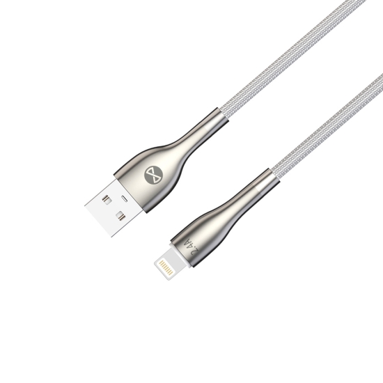 Forever kabel Sleek USB - Lightning 1,0 m 2,4A biały