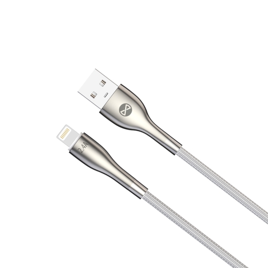Forever kabel Sleek USB - Lightning 1,0 m 2,4A biały