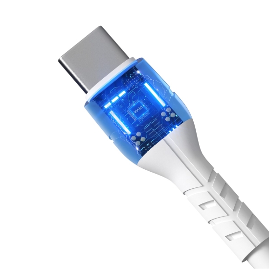 Devia kabel Kintone EC151 USB-C - USB-C 1,0 m 3A biały