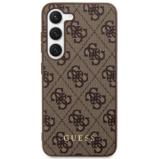 Guess nakładka do Samsung Galaxy S24 Plus S926 GUHCS24MG4GFBR brązowa hardcase 4G Metal Gold Logo