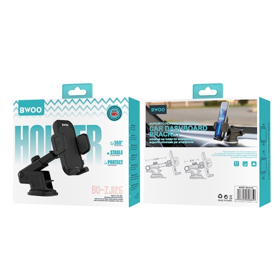 BWOO uchwyt samochodowy BO-ZJ125 Dashboard car holder ABS+silicon+aluminum