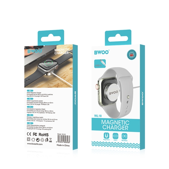 BWOO ładowarka bezprzewodowa PD WL-18 magnetyczna 5W biała