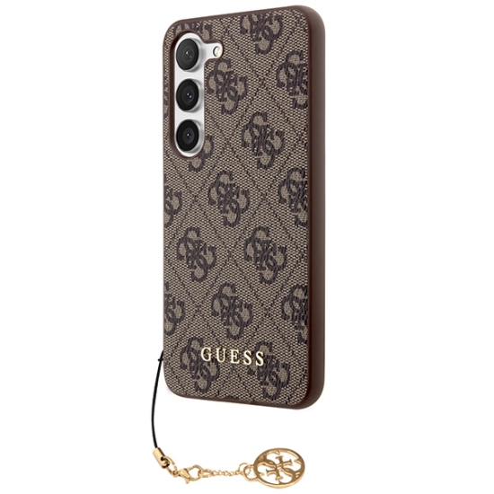 Guess nakładka do Samsung Galaxy A55 GUHCSA55GF4GBR brązowa HC PU 4G with charm