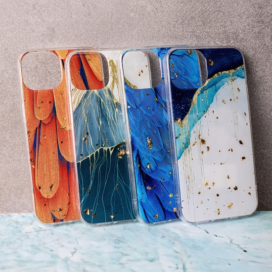 Nakładka Gold Glam do Samsung Galaxy S24 FE listki