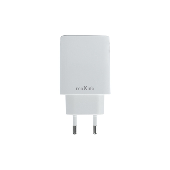 Maxlife ładowarka sieciowa PD QC MXTC-10-20AC 1x USB-C 1x USB 20W biała