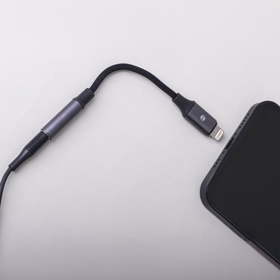 Forever adapter audio AJL-01 jack 3,5 mm - Lightning czarny