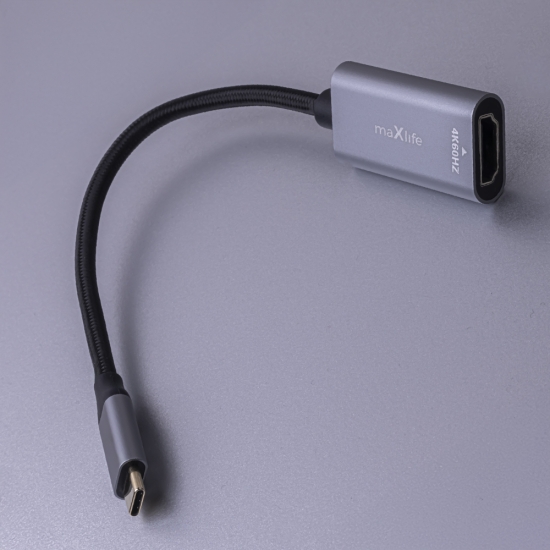 Maxlife adapter MXHC-01 HDMI - USB-C 4K 60HZ czarny