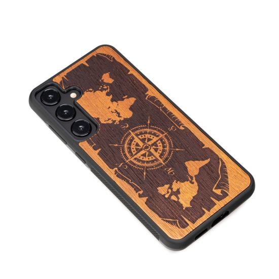 Bewood nakładka do Samsung Galaxy S24 Plus Róża Wiatrów Merbau