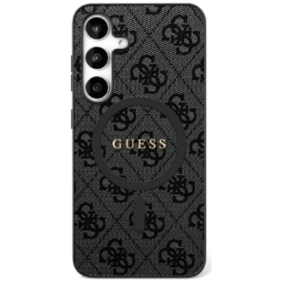Guess nakładka HC Magnetic PU 4G Ring Classic Logo do Samsung Galaxy S25 czarna