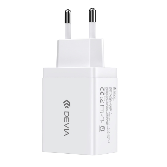 Devia ładowarka sieciowa Smart 2x USB 2,4A biała