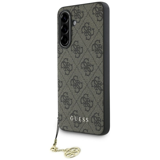 Guess Nakładka HC PU 4G Charm do Samsung Galaxy A56 Brązowa