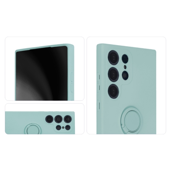 Nakładka Finger Ring do Samsung Galaxy S23 Plus jasnozielona