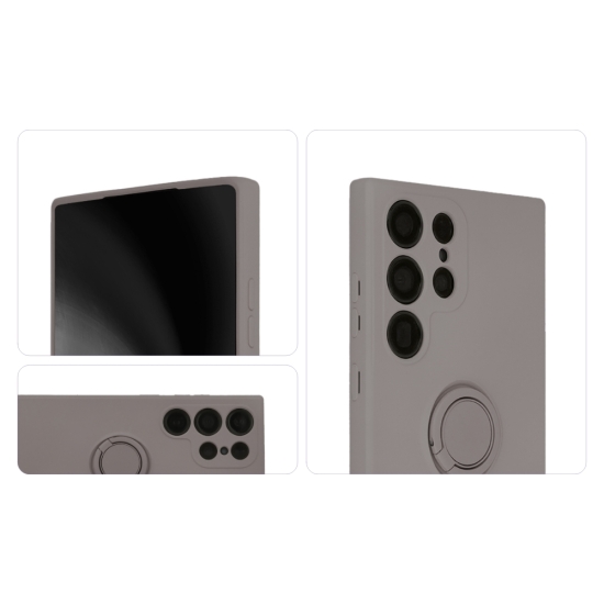 Nakładka Finger Ring do Samsung Galaxy S24 jasnoszary