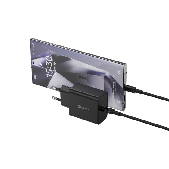 Devia ładowarka sieciowa Rocket PD 45W 1x USB-C biała + kabel USB-C - USB-C