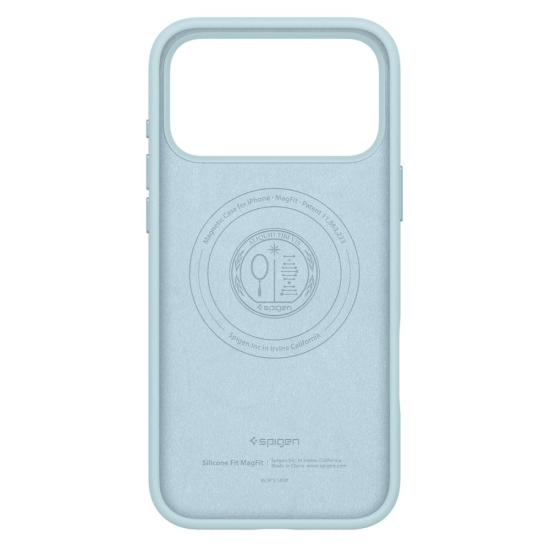 Spigen nakładka Silicone Fit Mag Magsafe do iPhone 17 Pro niebieska