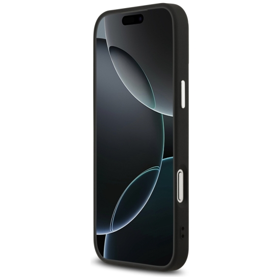 Guess nakładka Grained Triangle Logo MagSafe do iPhone 17 Pro Max czarna