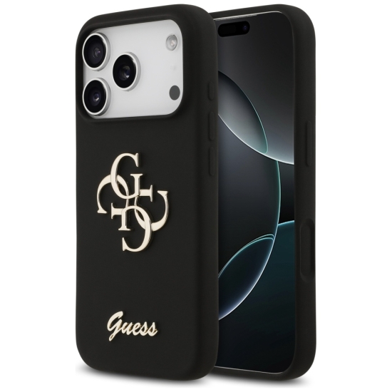 Guess nakładka Silicone Big 4G Script do iPhone 17 Pro czarna