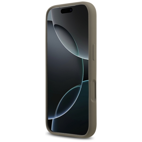 Guess nakładka Silicone Big 4G Script do iPhone 17 Pro brązowa