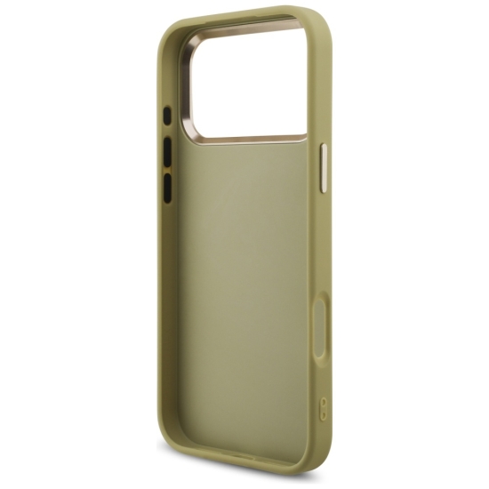 Guess nakładka Fixed Glitter Big 4G Metal Frame do iPhone 17 Pro Max złota