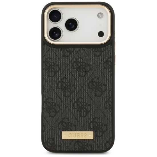 Guess nakładka 4G Logo Plate MagSafe do iPhone 17 Pro Max czarna