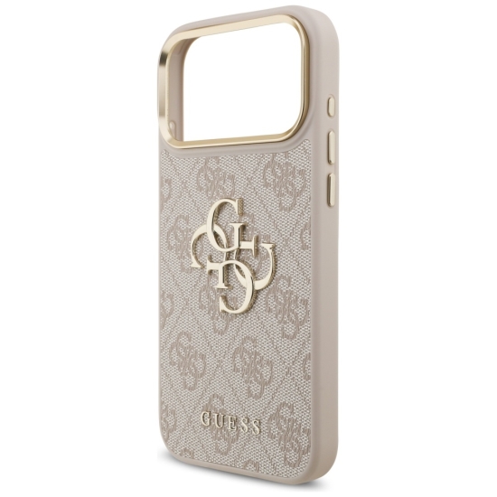 Guess nakładka 4G Big 4G Classic Logo Big Strap Metal Buttons do iPhone 17 Pro Max różowa