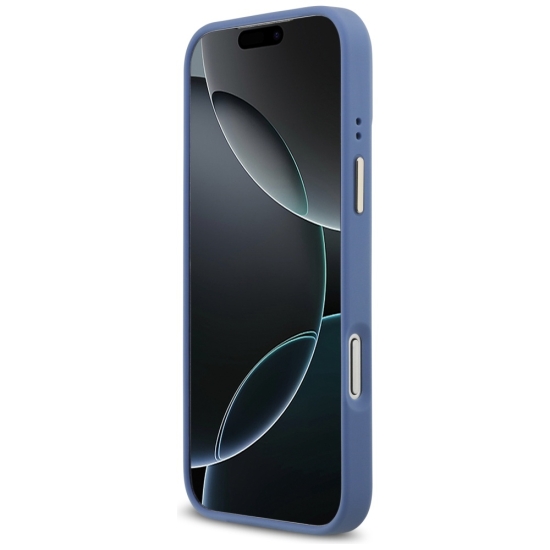 Guess nakładka 4G Strass Logo & Big Strap Metal Buttons MagSafe do iPhone 17 Pro Max niebieska