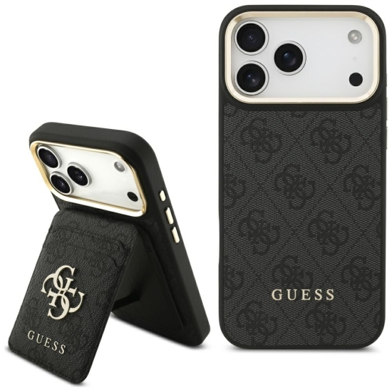 Guess nakładka 4G z portfelem Magsafe do iPhone 17 Pro Max czarna