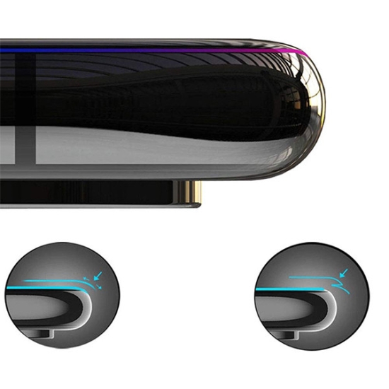 SZKŁO 10D HUAWEI P40 LITE SZKŁO PROFILOWANE HARTOWANE FULL COVER 10DG CZARNA RAMKA P40 LITE E HUAWEI Y7P, HONOR 9C